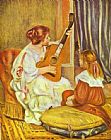 Pierre Auguste Renoir Wall Art - Guitar Lesson